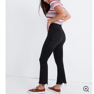 Cali Demi-Boot Jeans in Berkely Black: Chewed Hem